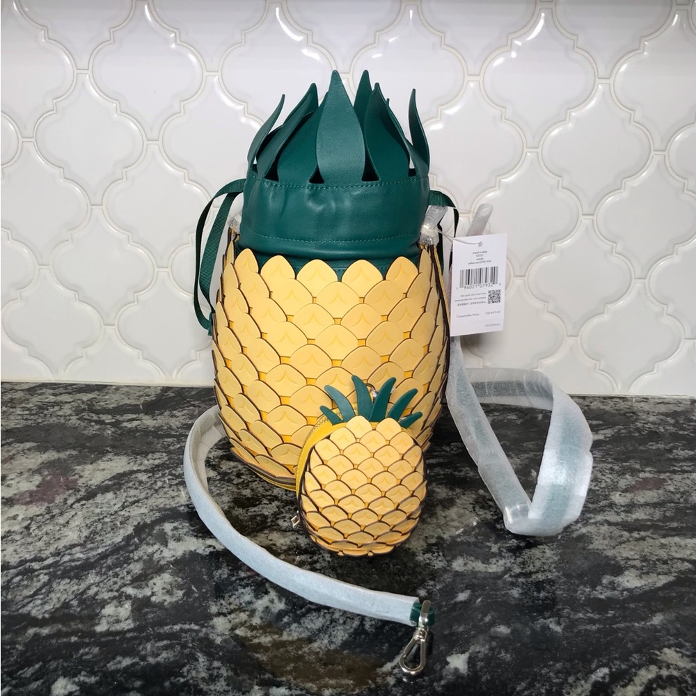 Kate Spade Pineapple Colada Crossbody Bag & Coin Purse NEW  $528